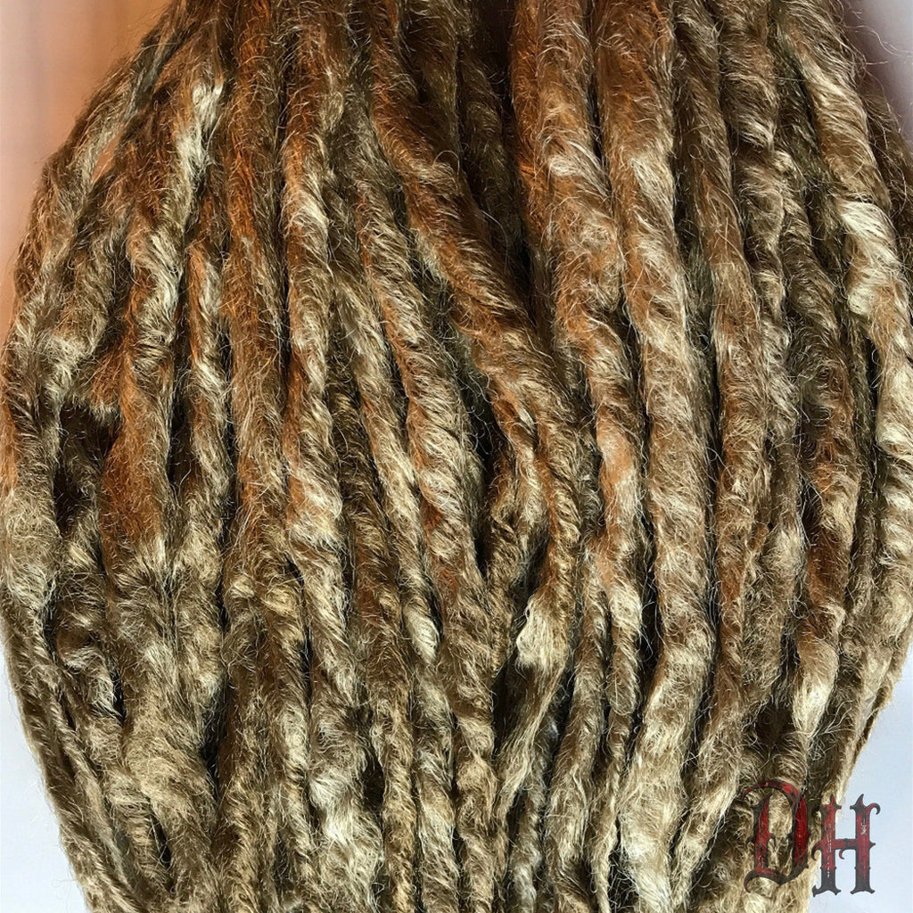 70 SE Single Ended Blonde Blend Knotty Synthetic Dreads Dreadlock Hair Extensions