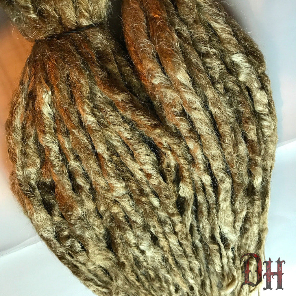 70 SE Single Ended Blonde Blend Knotty Synthetic Dreads Dreadlock Hair Extensions