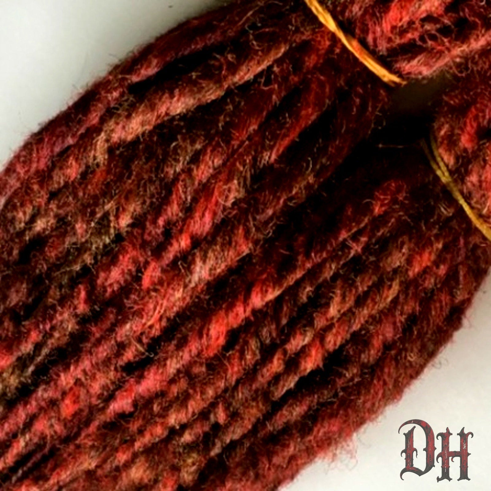 70 SE Single Ended Red Auburn Brown Blend Dreads Dreadlocks Hair Extensions
