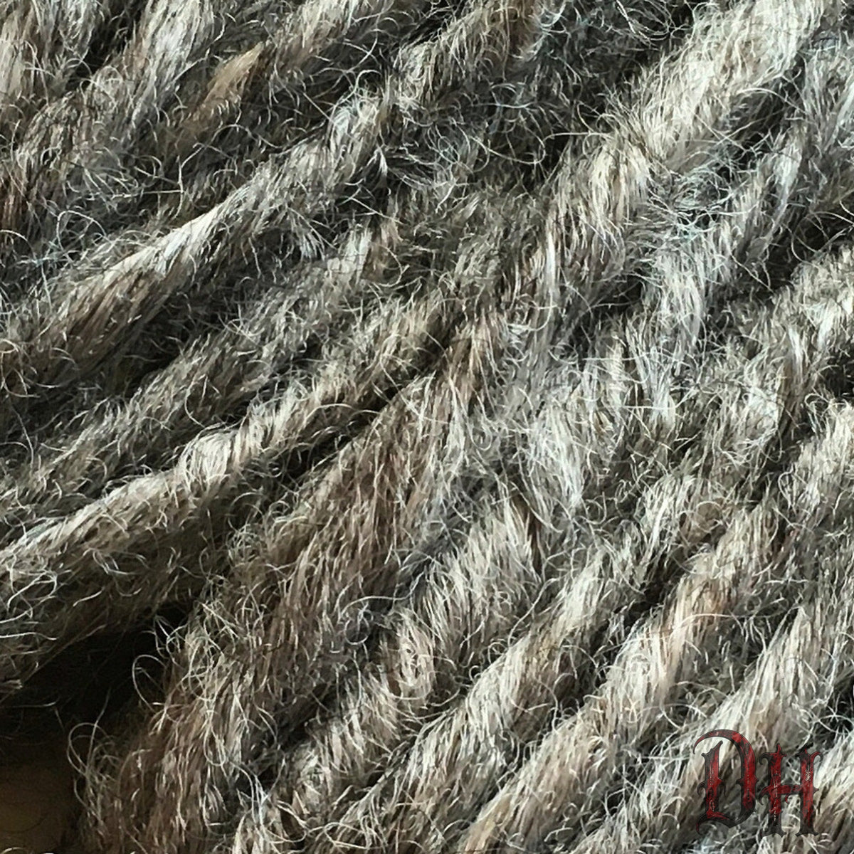 70 SE Single Ended Silver Grey Salt and Pepper Dreads Dreadlocks Hair Extensions