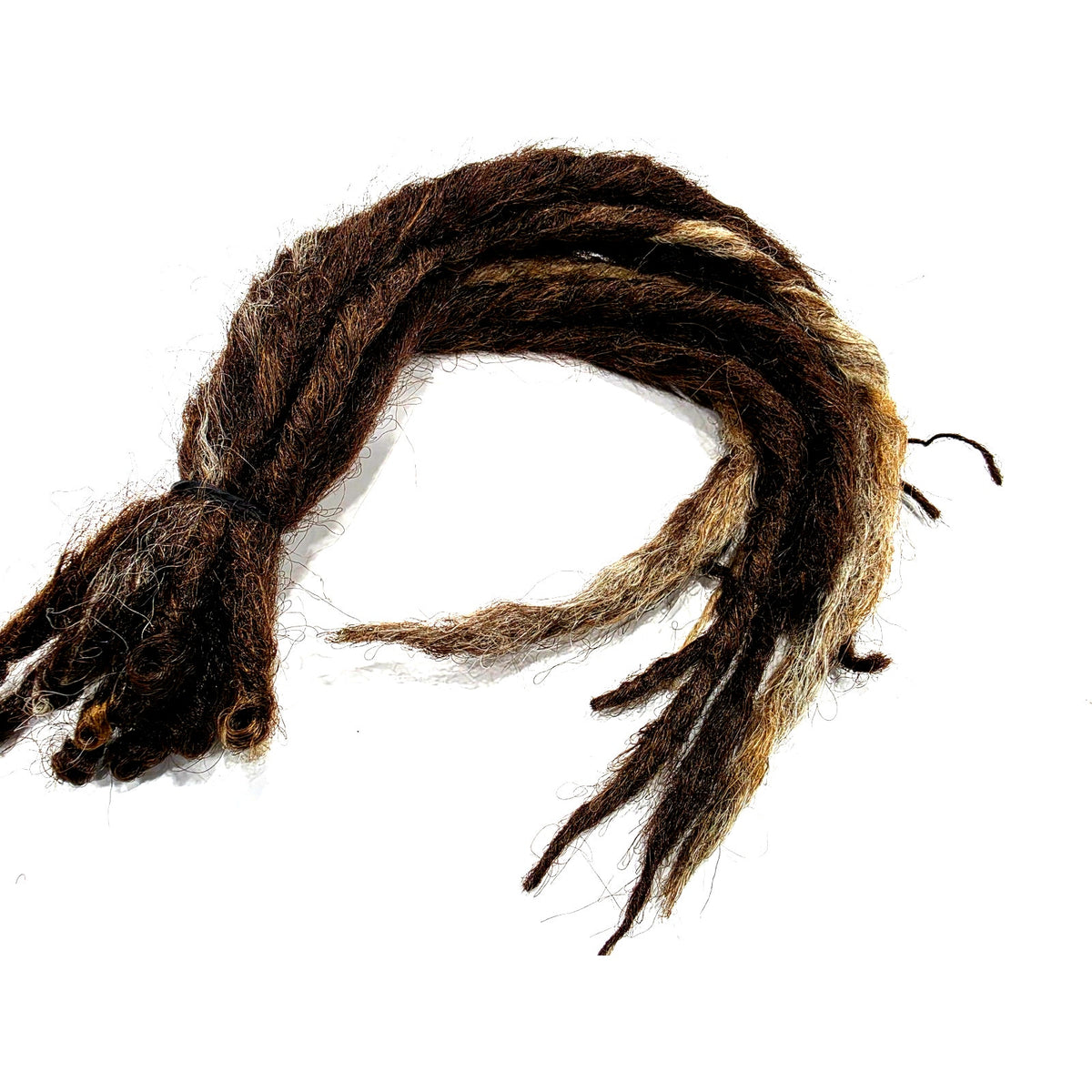10 SE Single Ended Knotty Brown Blonde Synthetic Dread Dreadlock Hair Extensions