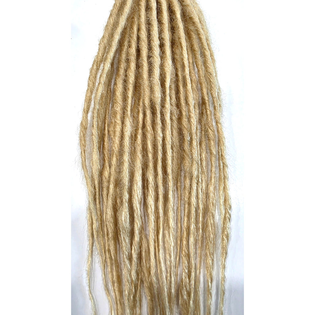30 SE Single Ended Platinum Blonde Dread Dreadlock Hair Extensions Long Ends