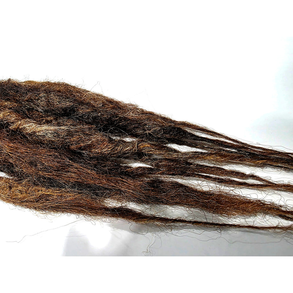 10 SE Single Ended Thick Knotty Brown Blend Dreads Dreadlock Hair Extensions