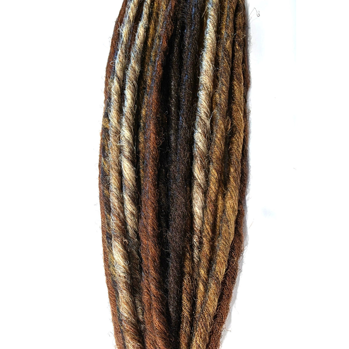 35 SE Single Ended Mix Dreads Dreadlocks Hair Extensions Brown Blonde Auburn
