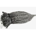 80 SE Single Ended Synthetic Grey Gray Silver Dreads Dreadlocks Hair Extensions