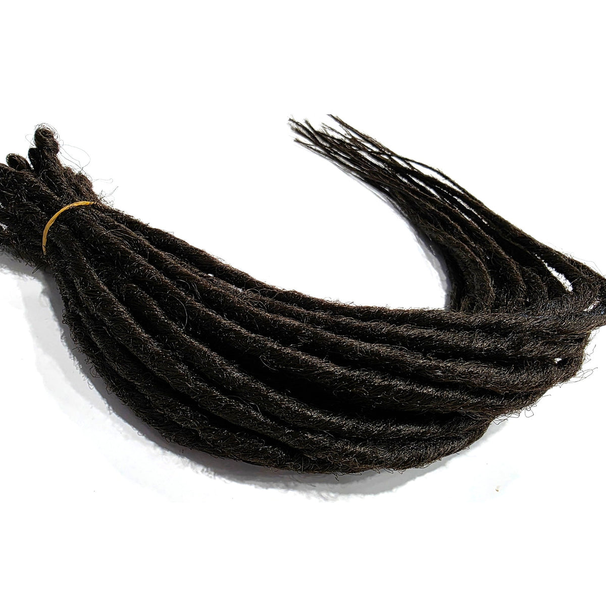 10 SE Single Ended Dark Black Brown Synthetic Dreads Dreadlock Hair Extensions