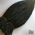 80 SE Single Ended Black Synthetic Dreads Dreadlock Hair Extensions