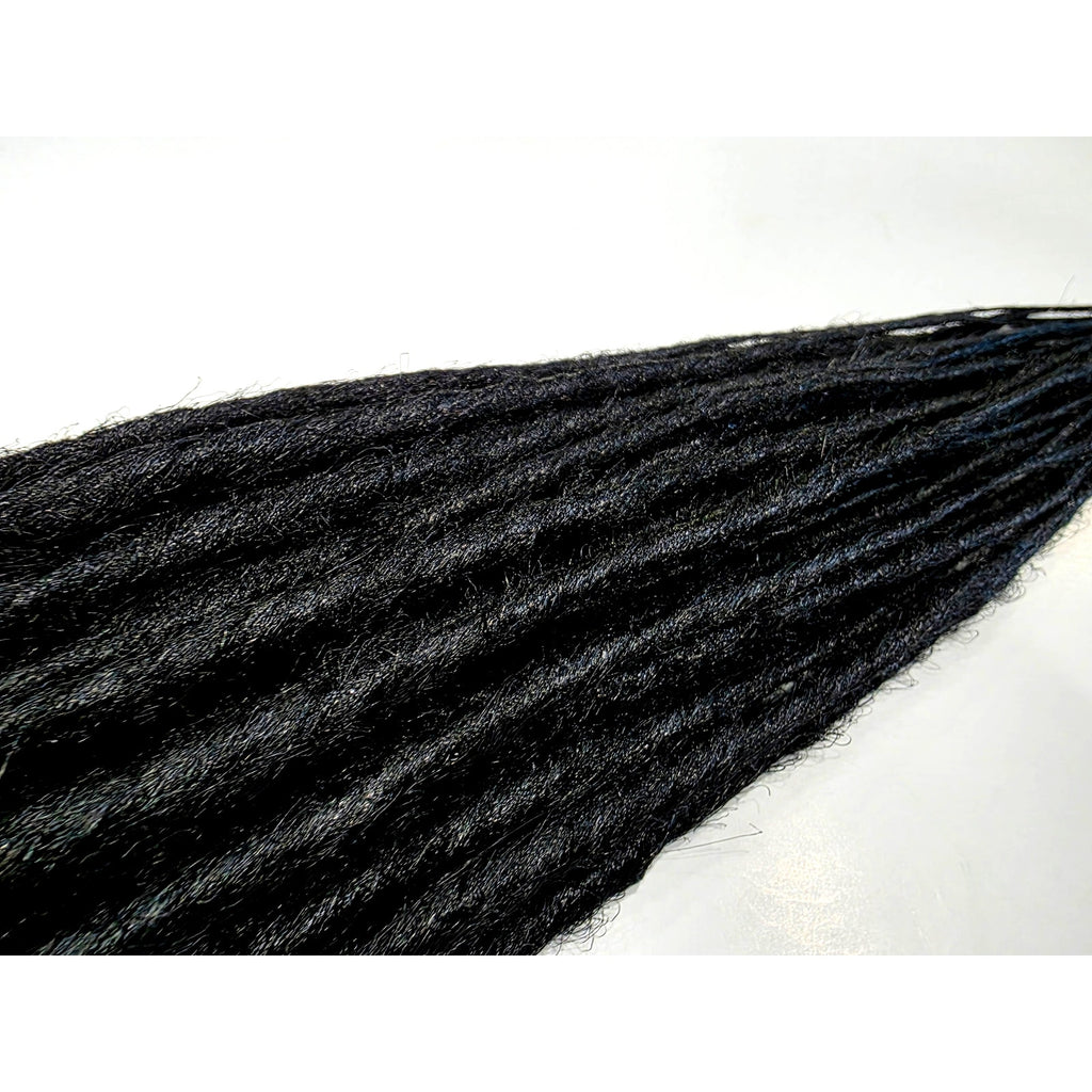 50 SE Single Ended Black #1 Synthetic Dreads Dreadlock Hair Extensions