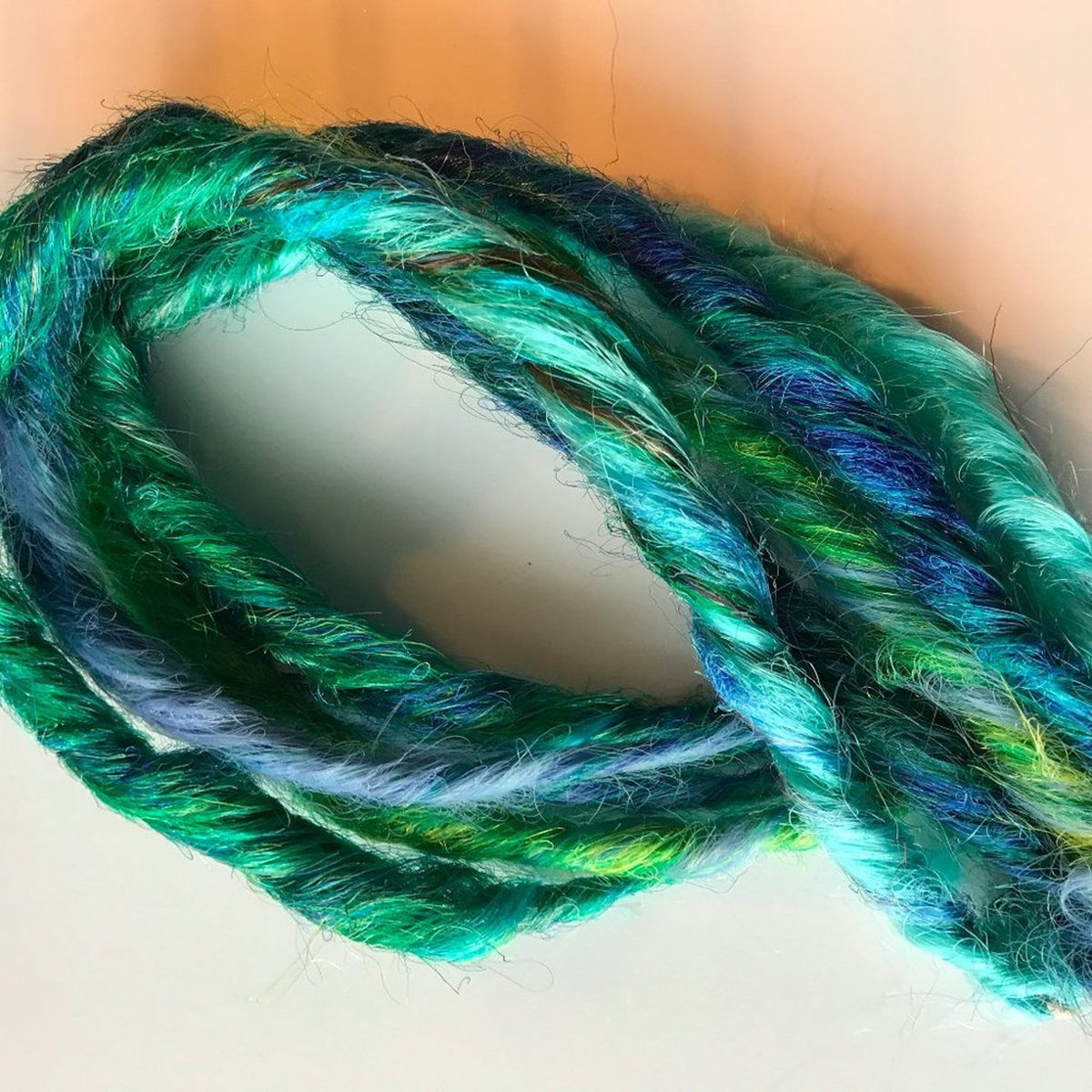 Green Blue Clip in Dread Dreadlock Hair Extensions