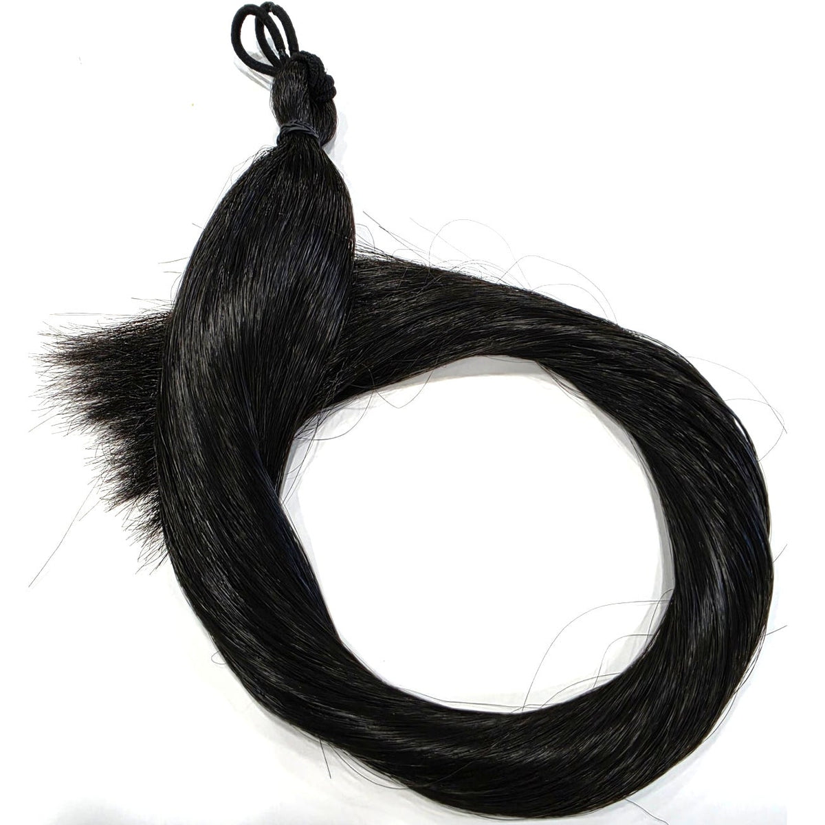 Darkest brown ponytail extension 24 inch, color 2 deep brunette straight synthetic hair fall