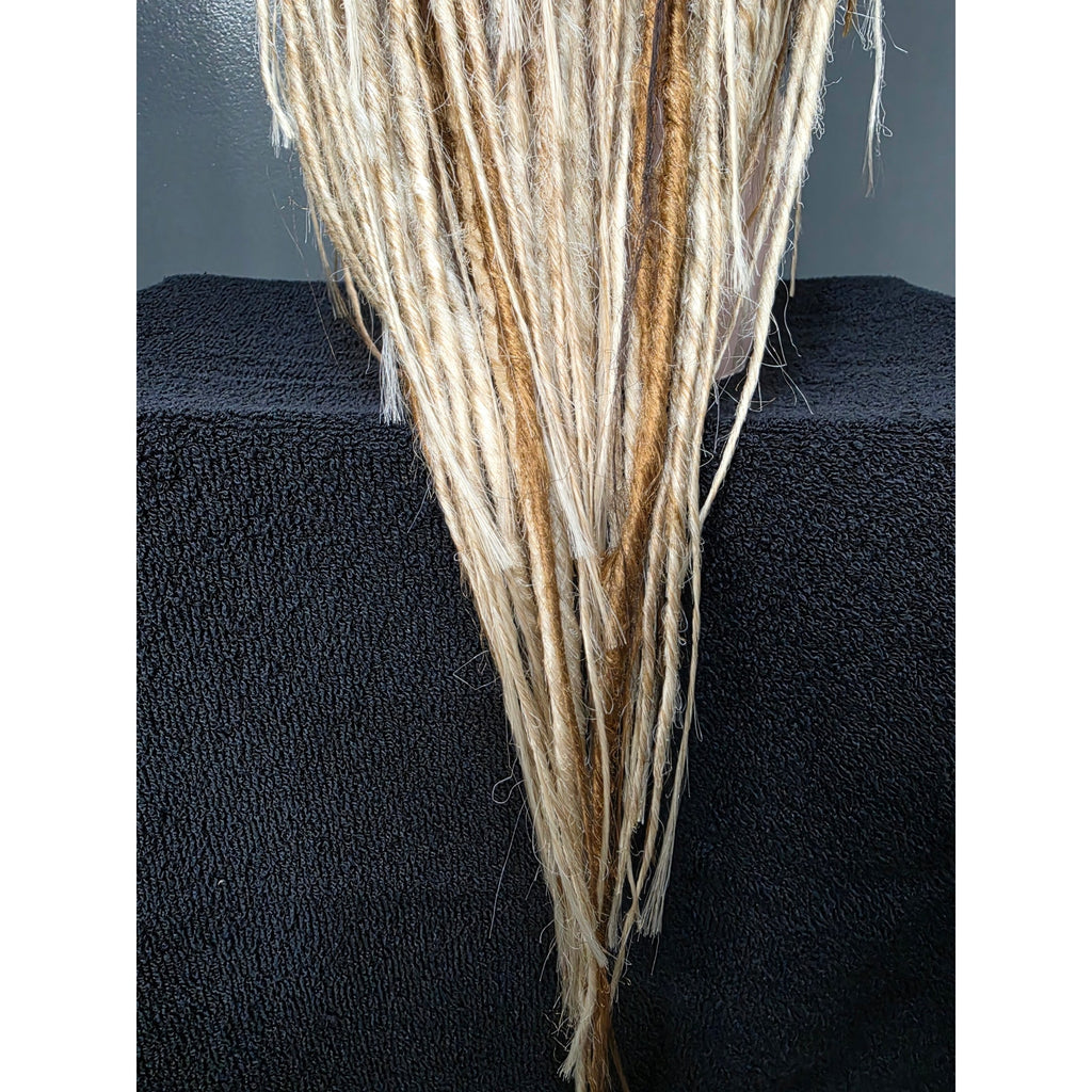 Full Cap Dreadlock Dread Wig Blonde Mix Light and Dark Synthetic Handmade 22 in