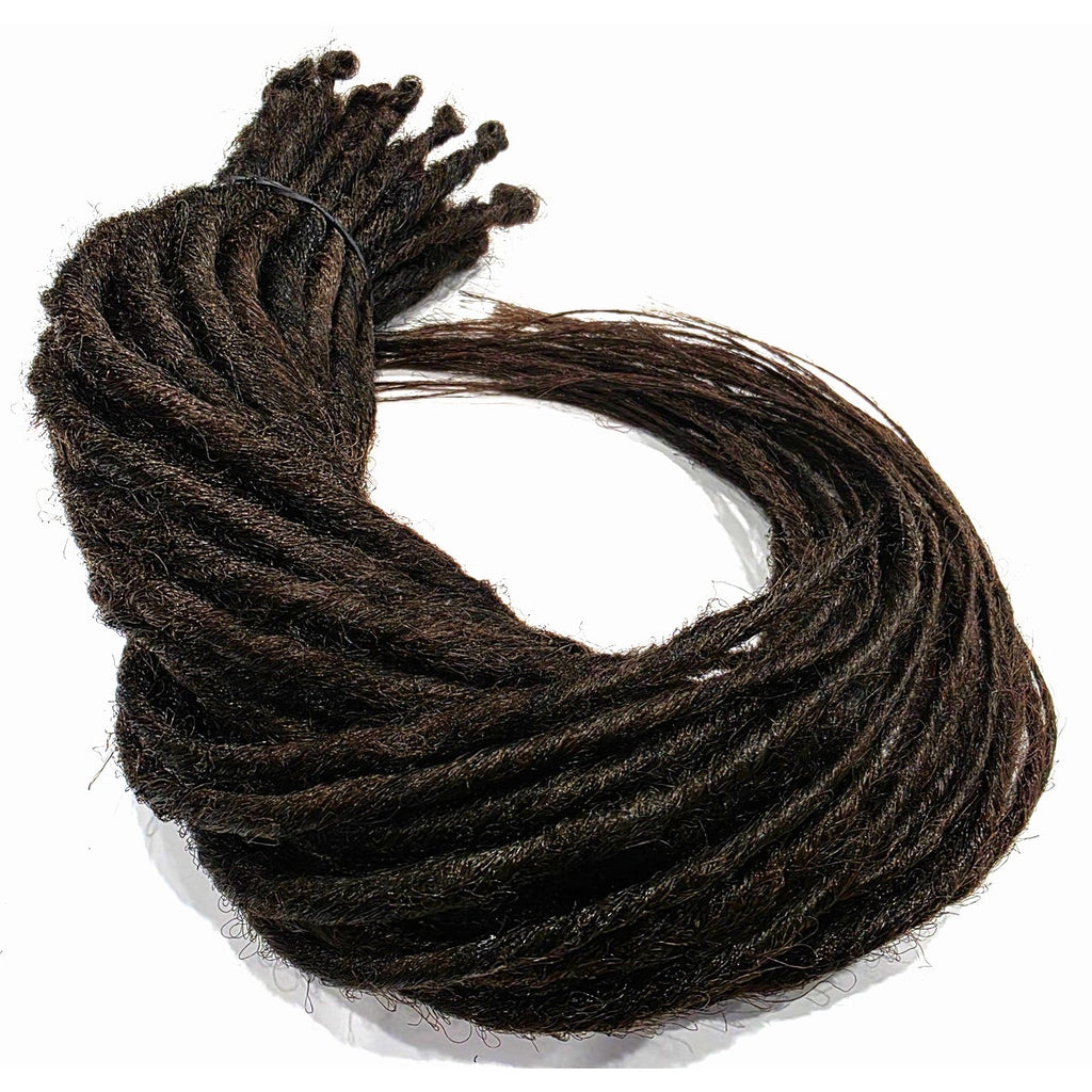 40 SE Single Ended Dark Brown Synthetic Dreads Dreadlock Hair Extensions