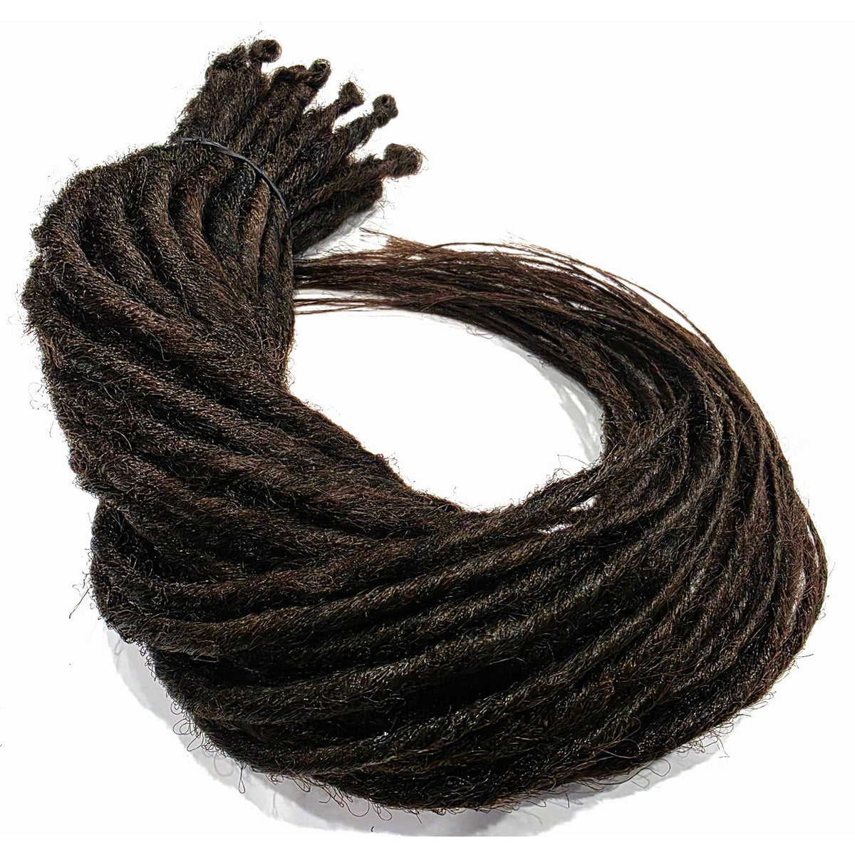 40 SE Single Ended Dark Brown Synthetic Dreads Dreadlock Hair Extensions