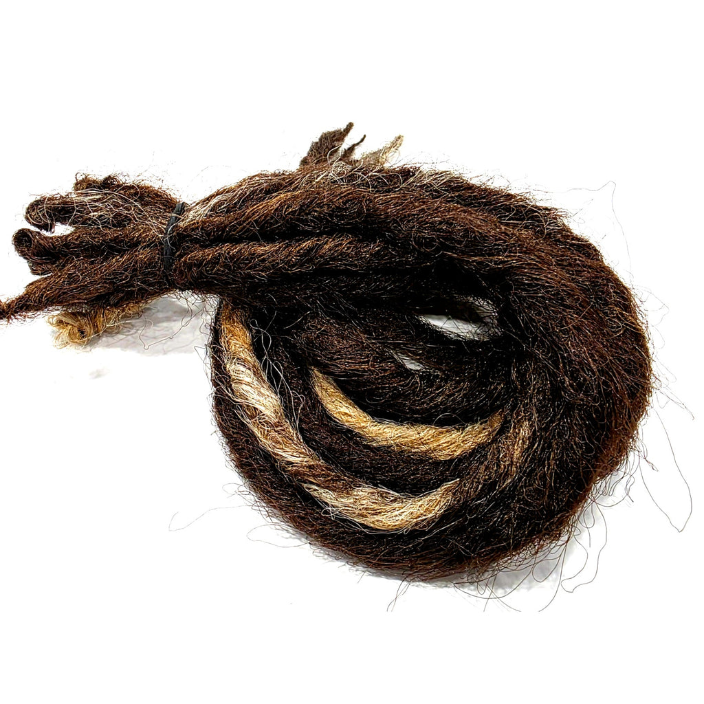 10 SE Single Ended Knotty Brown Blonde Synthetic Dread Dreadlock Hair Extensions