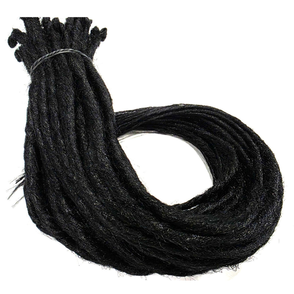 50 SE Single Ended Black #1 Synthetic Dreads Dreadlock Hair Extensions