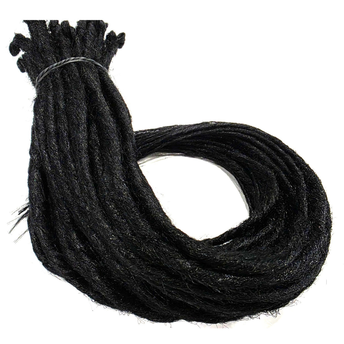 50 SE Single Ended Black #1 Synthetic Dreads Dreadlock Hair Extensions