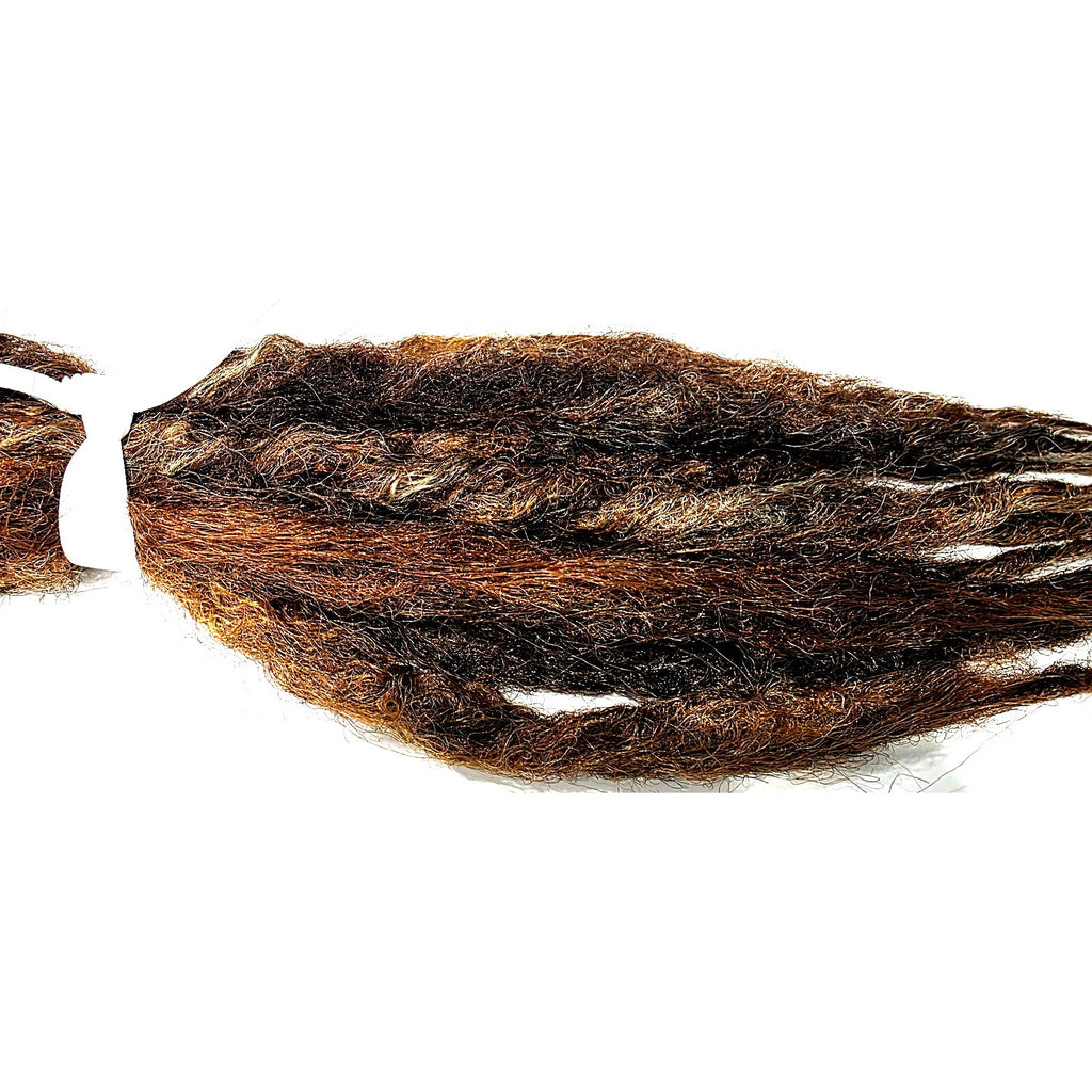 10 SE Single Ended Thick Knotty Brown Blend Dreads Dreadlock Hair Extensions