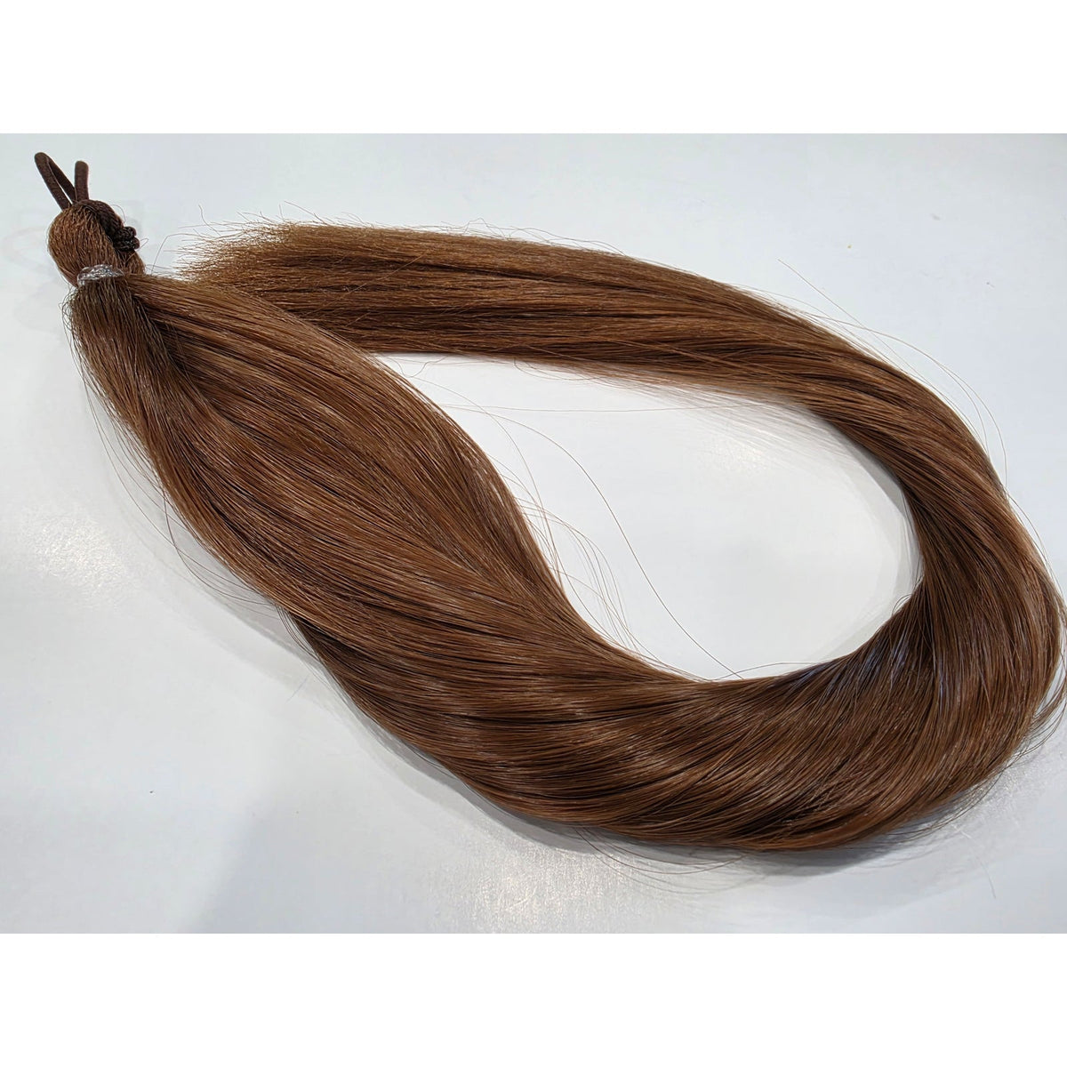 Light auburn ponytail extension 24 inch, color 30 reddish brown straight synthetic hair fall