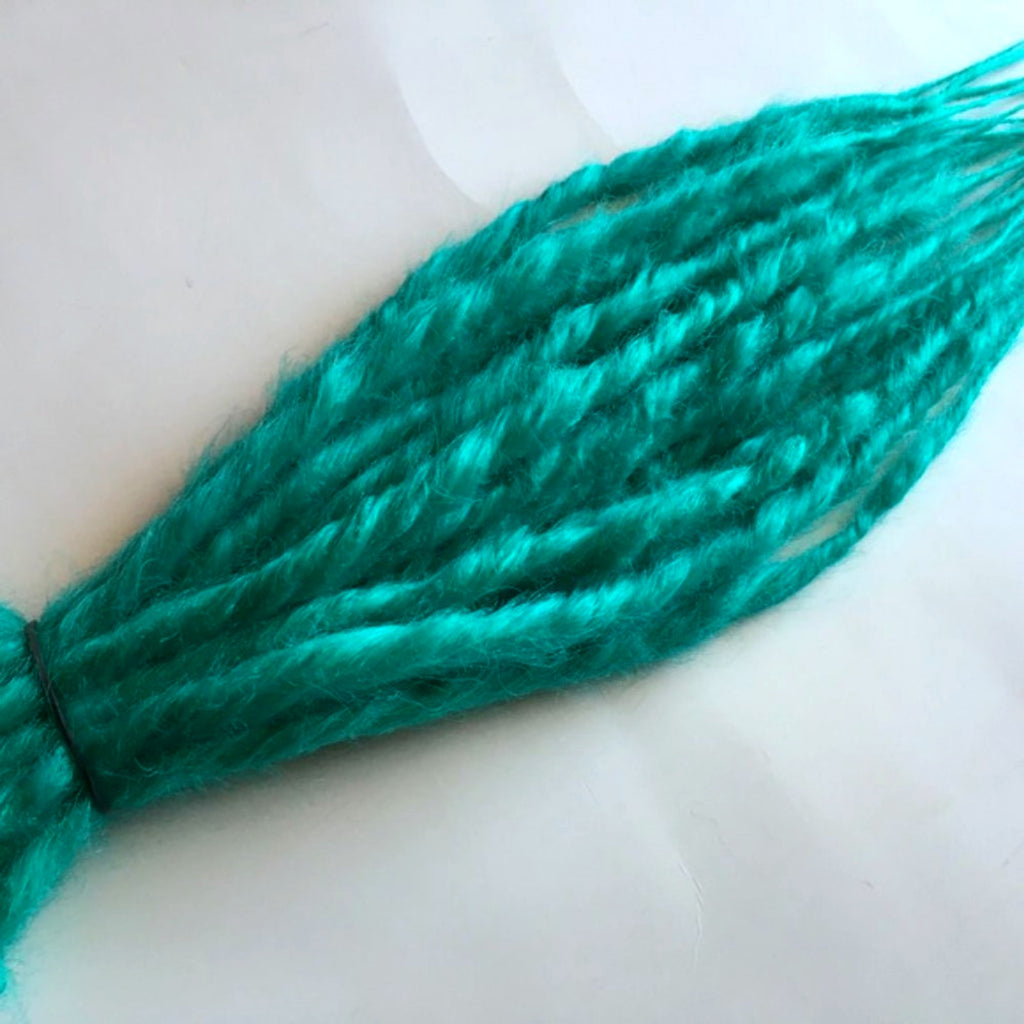 25 SE Single Ended Aqua Teal Green Dreads Dreadlocks Hair Extensions