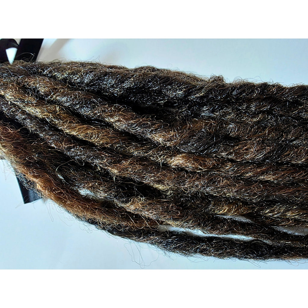 10 SE Single Ended Brown Synthetic Dreads Dreadlocks Hair Extensions Knotty