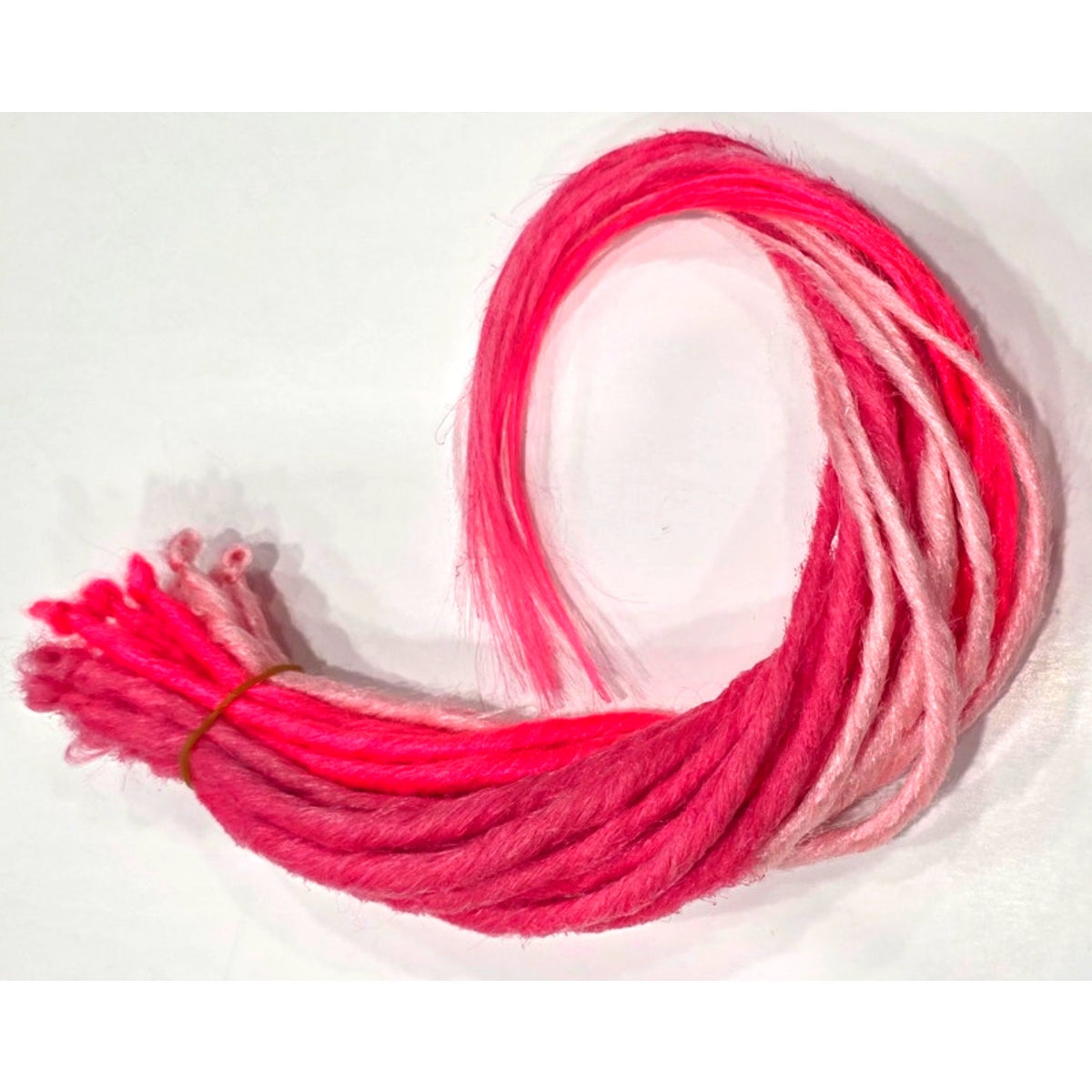 30 SE Single Ended Multi Pink Synthetic Dreads Dreadlock Hair Extensions
