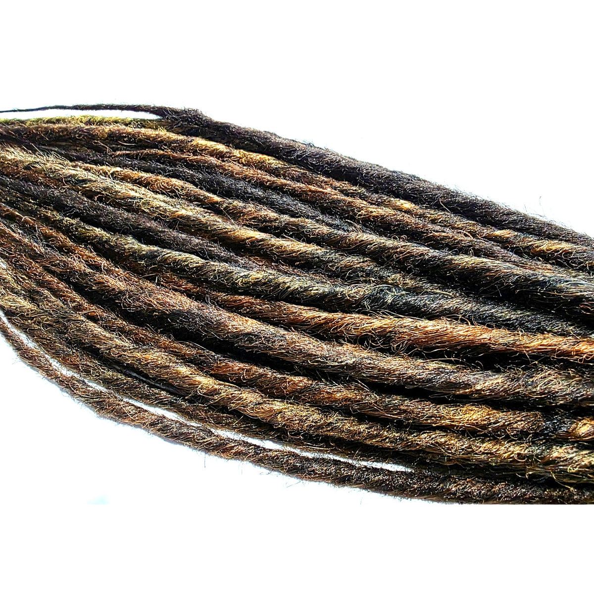 45 SE Single Ended Mix Dreads Dreadlocks Hair Extensions Brown Auburn