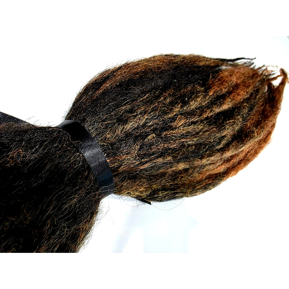 50 SE Single Ended Synthetic Dreads Brown Auburn Blonde Knotty Natural Style