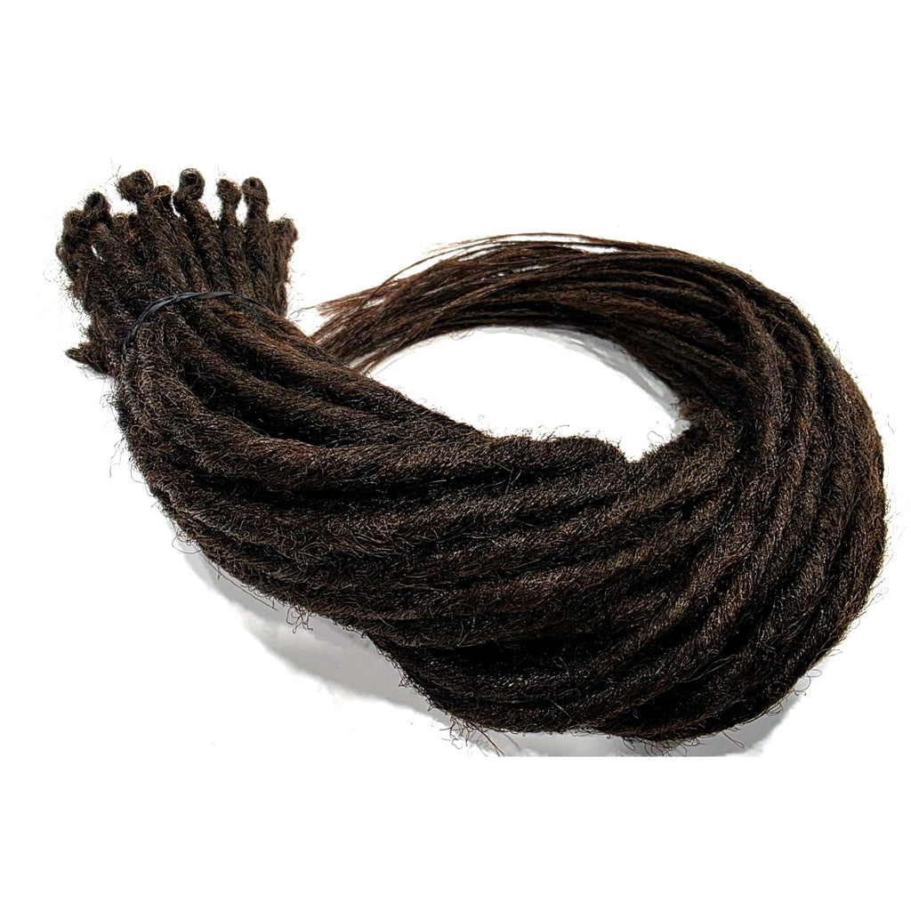 40 SE Single Ended Dark Brown Synthetic Dreads Dreadlock Hair Extensions