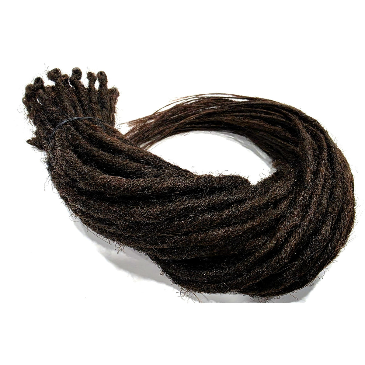 40 SE Single Ended Dark Brown Synthetic Dreads Dreadlock Hair Extensions