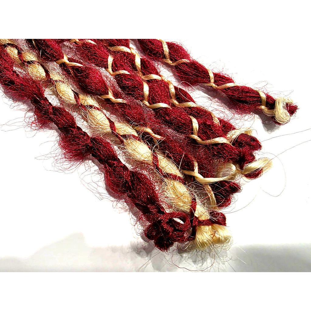 6 SE Single Ended Synthetic Dreads Dreadlocks Hair Extensions Wrap Braids Red