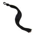Darkest brown ponytail extension 24 inch, color 2 deep brunette straight synthetic hair fall