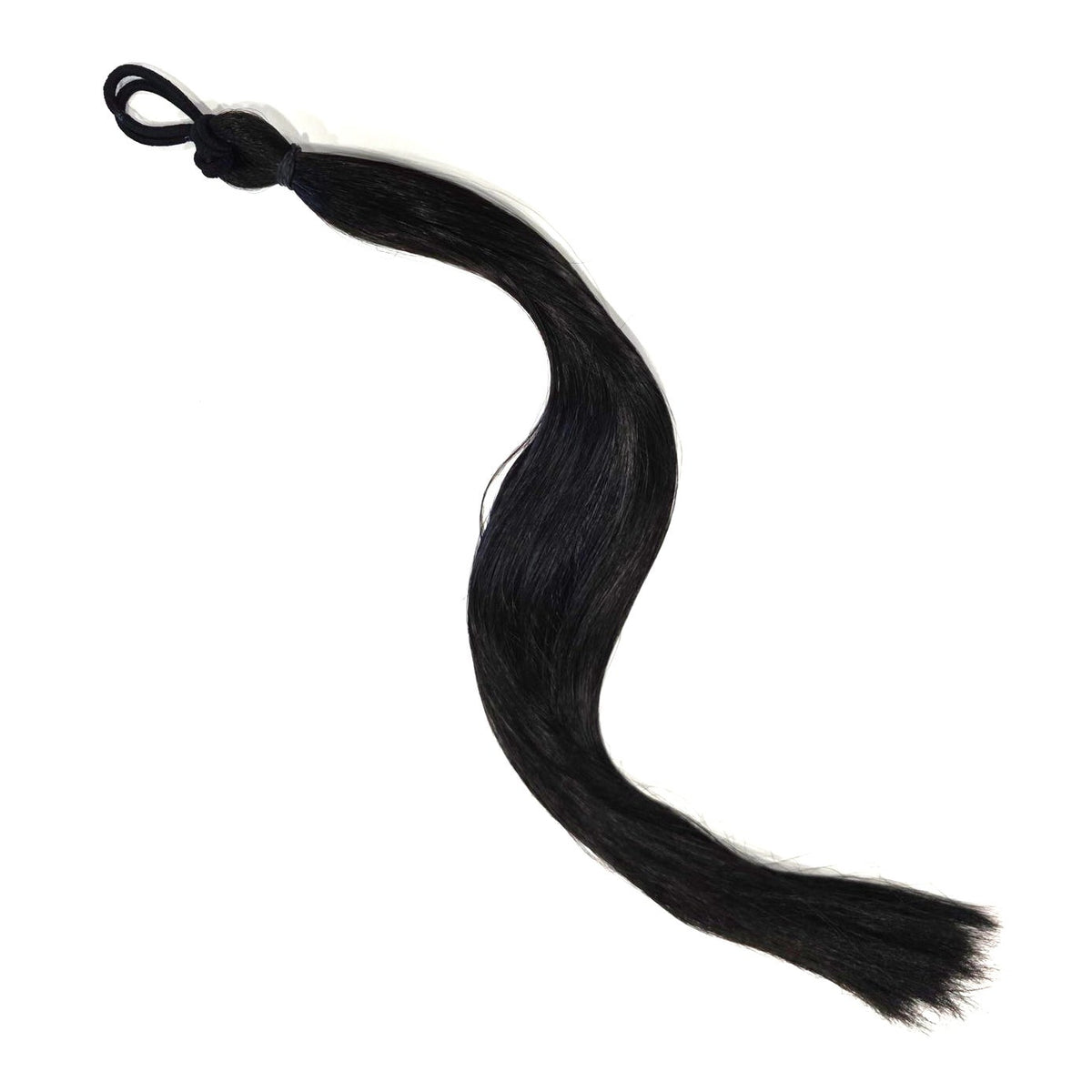 Darkest brown ponytail extension 24 inch, color 2 deep brunette straight synthetic hair fall