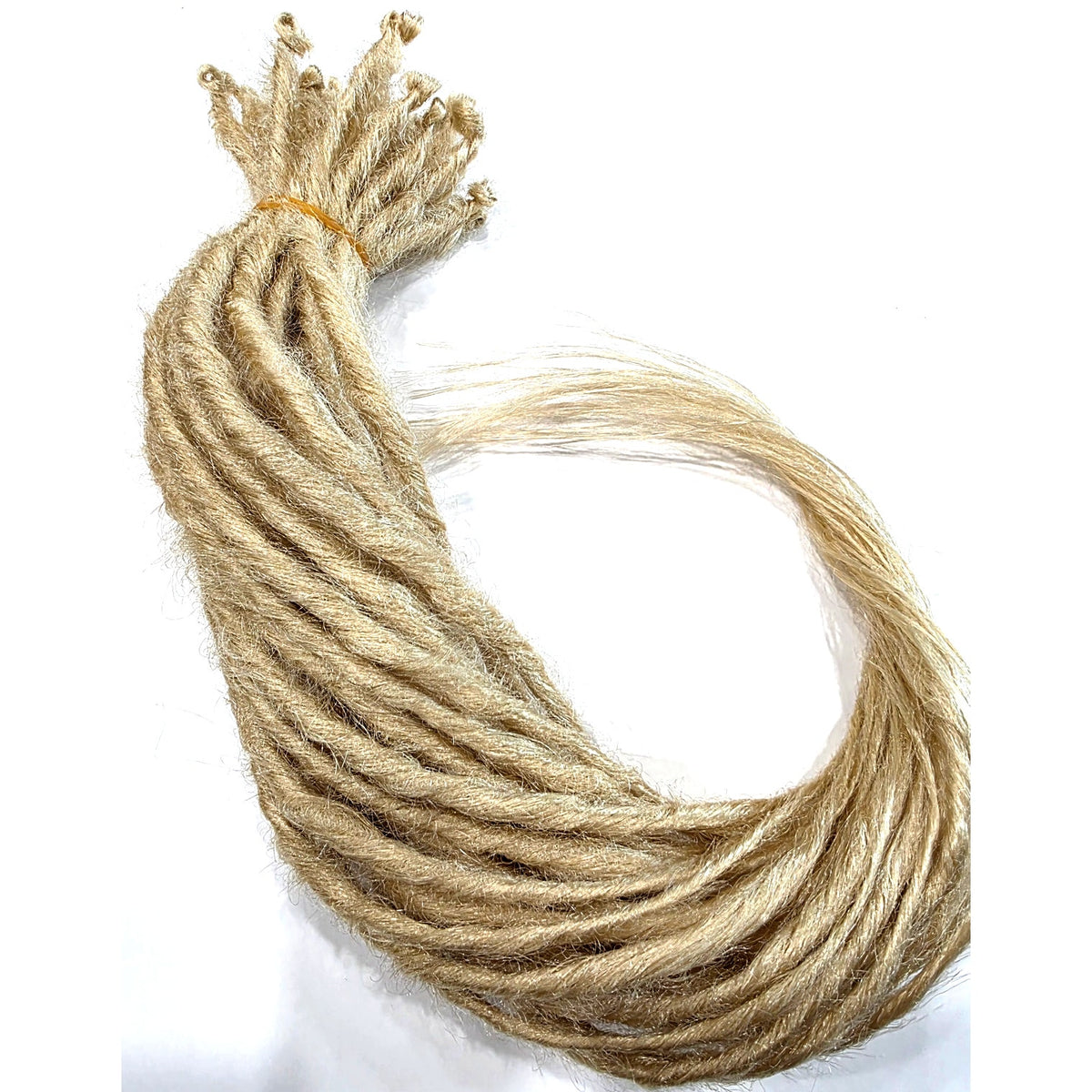 30 SE Single Ended Platinum Blonde Dread Dreadlock Hair Extensions Long Ends
