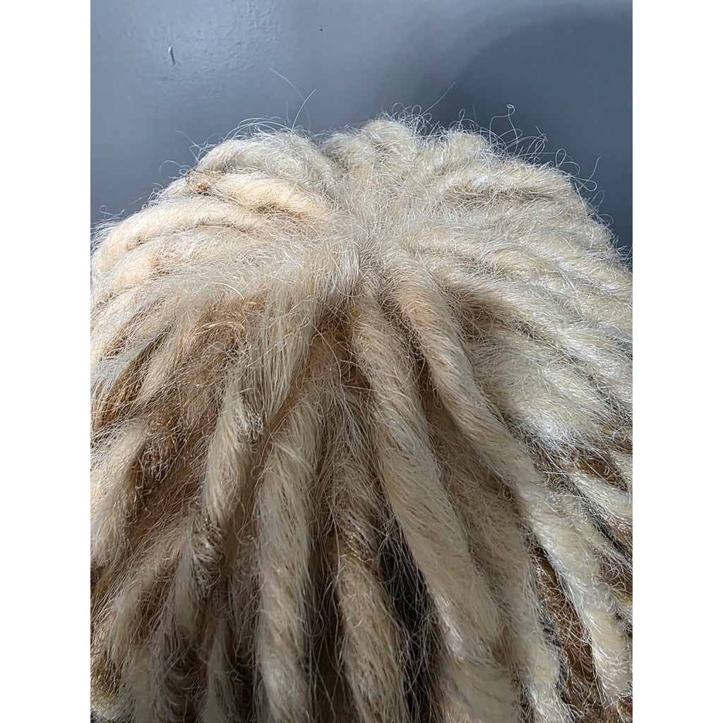 Full Cap Dreadlock Dread Wig Blonde Mix Light and Dark Synthetic Handmade 22 in
