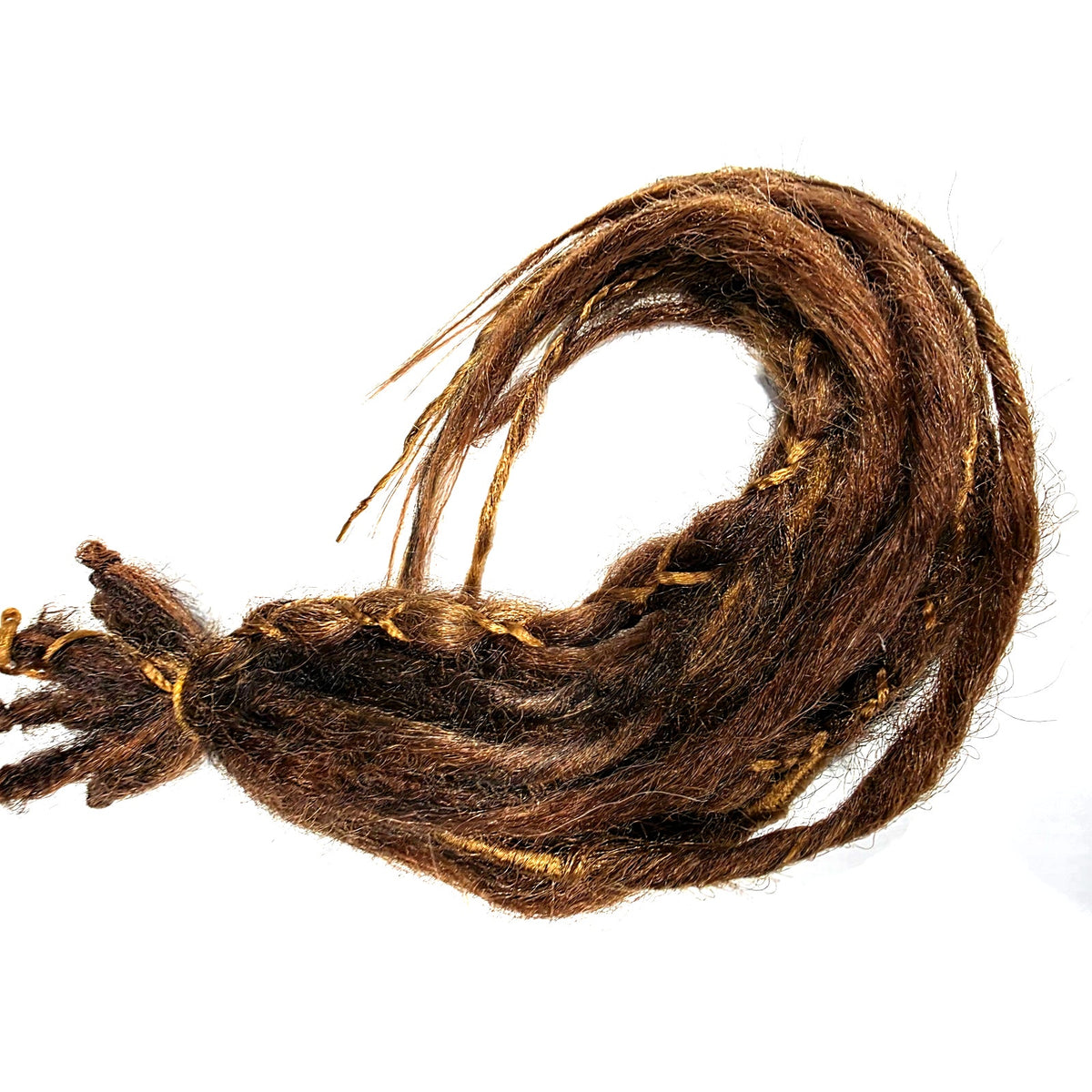 10 SE Single Ended Auburn Brown Mix Dreads Dreadlocks Hair Extensions