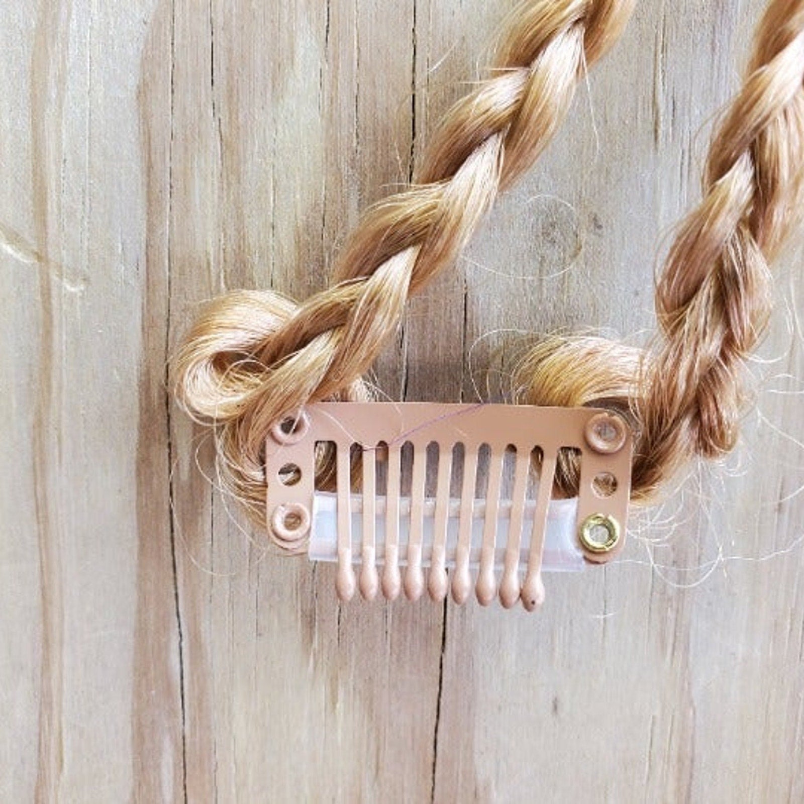 Blonde Clip in Braids Hair Extension NEW