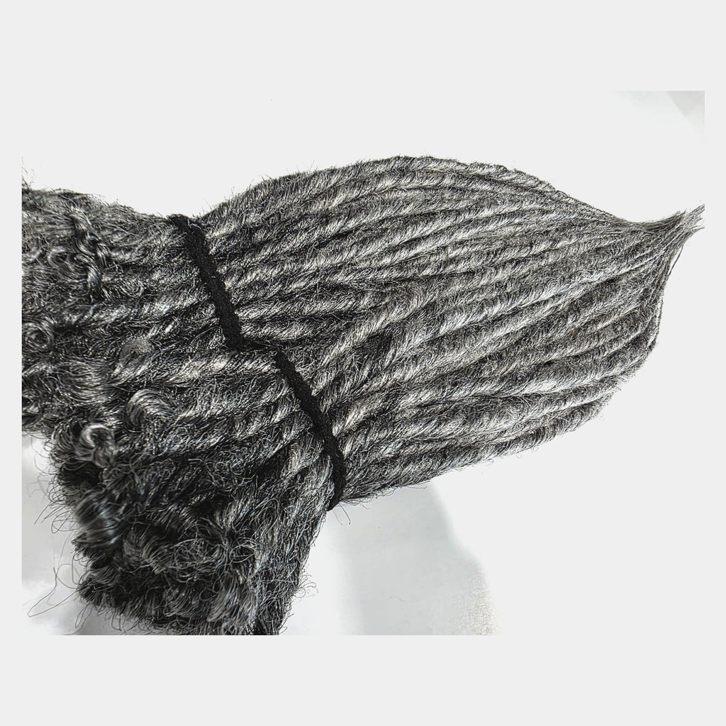80 SE Single Ended Synthetic Grey Gray Silver Dreads Dreadlocks Hair Extensions