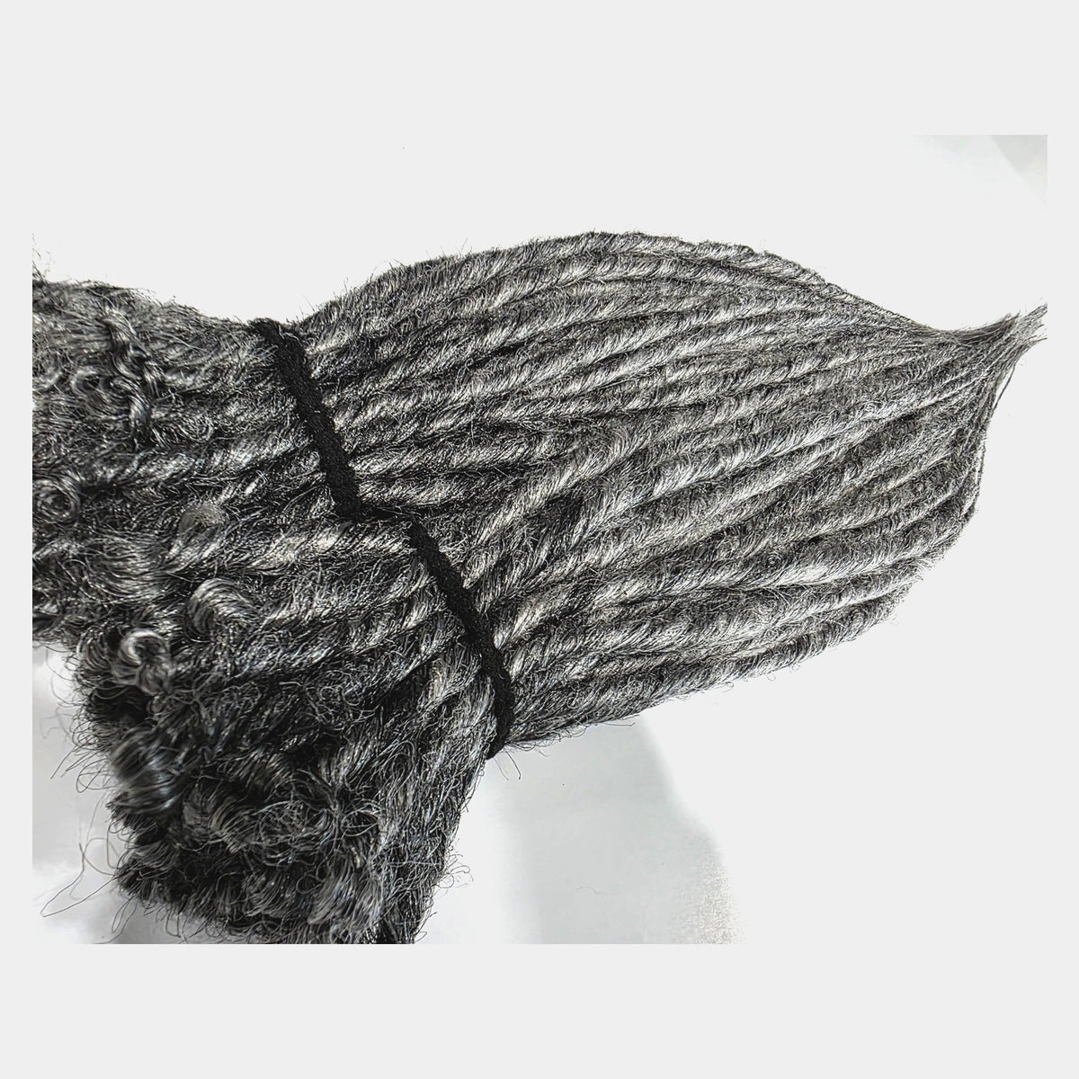 80 SE Single Ended Synthetic Grey Gray Silver Dreads Dreadlocks Hair Extensions