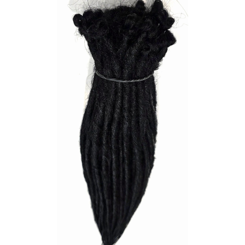 50 SE Single Ended Black #1 Synthetic Dreads Dreadlock Hair Extensions