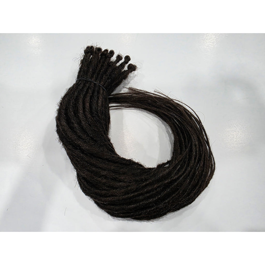 40 SE Single Ended Dark Brown Synthetic Dreads Dreadlock Hair Extensions
