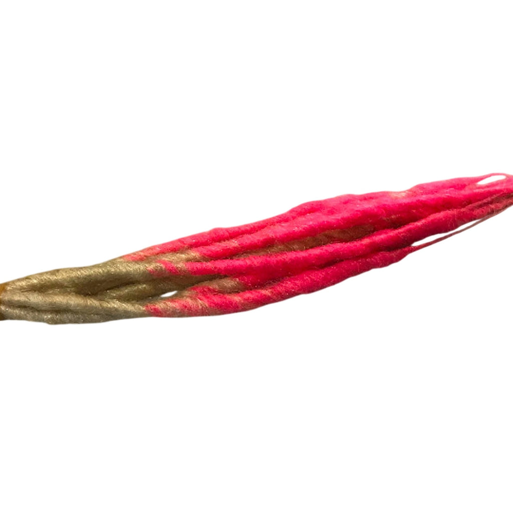 10 SE Single Ended Blonde Pink Ombre Transitional Dread Dreadlock Hair Extension