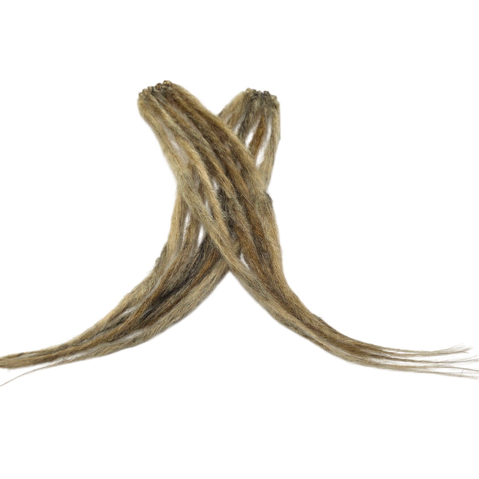 Clip in Synthetic Dreads Dreadlock Hair Extensions Dark Light Blonde Blend