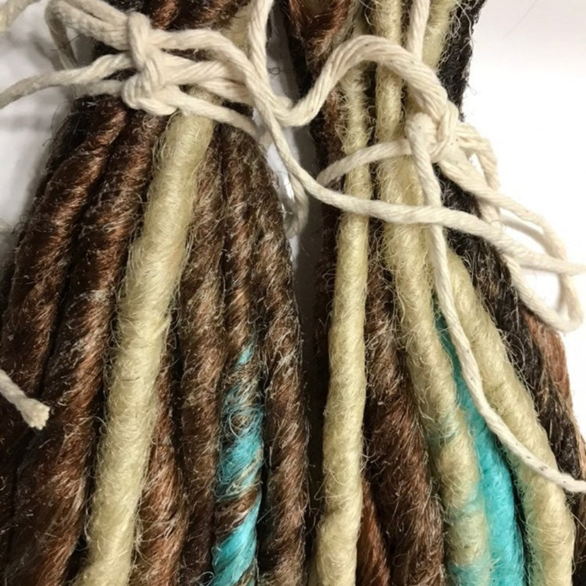 40 SE Single Ended Brown Auburn Blonde Blue Dreads Dreadlock Hair Extensions
