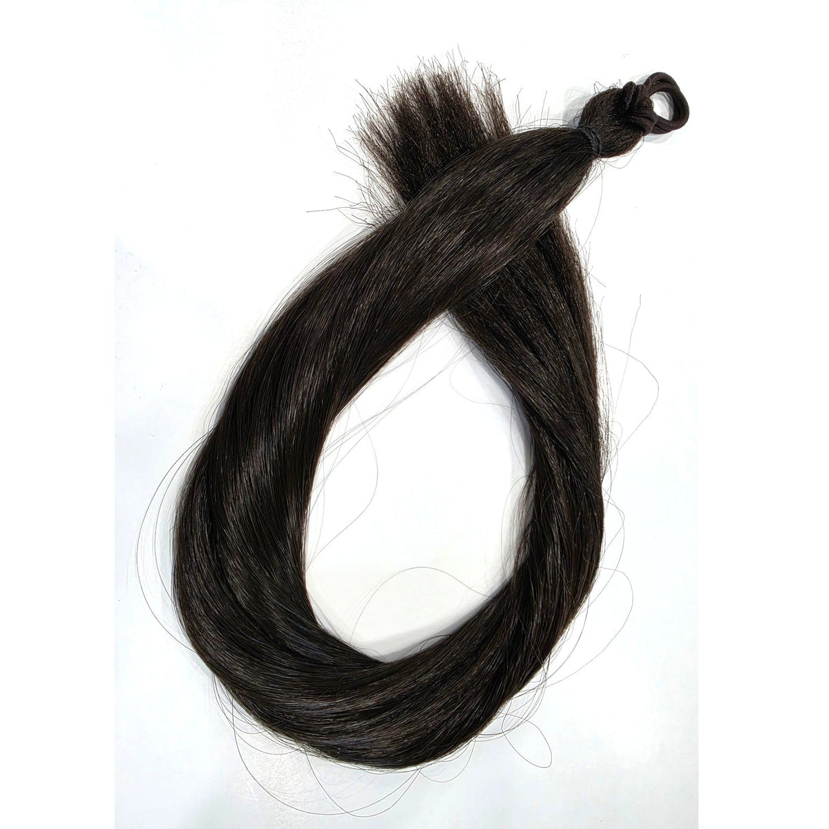 Dark brown ponytail extension 24 inch, color 4 straight synthetic hair pony fall
