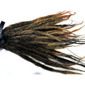 50 SE Single Ended Synthetic Dreads Brown Auburn Blonde Knotty Natural Style
