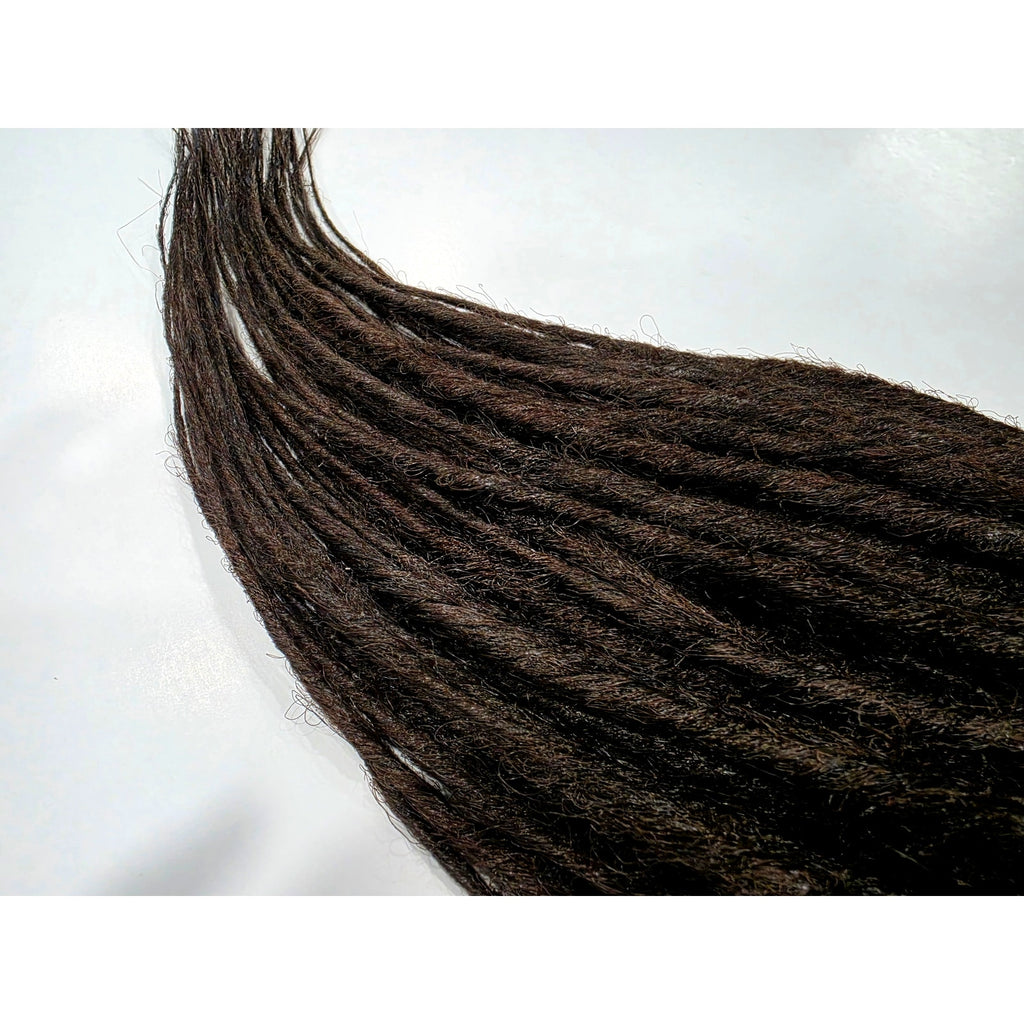 40 SE Single Ended Dark Brown Synthetic Dreads Dreadlock Hair Extensions