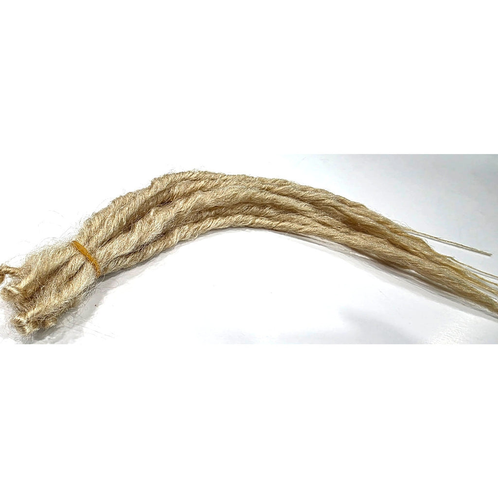 10 SE Single Ended Knotty Light Blonde Synthetic Dread Dreadlock Hair Extensions