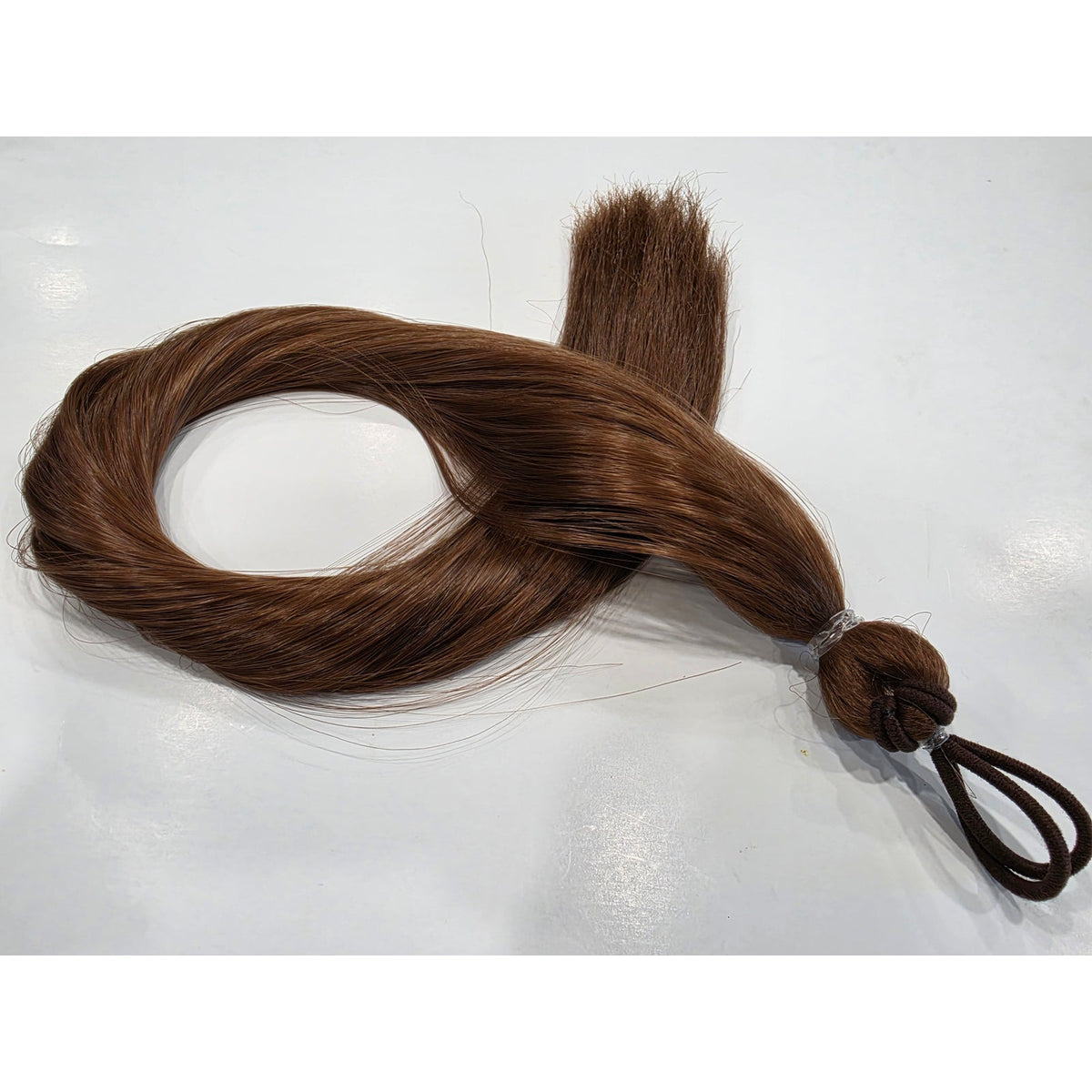 Light auburn ponytail extension 24 inch, color 30 reddish brown straight synthetic hair fall