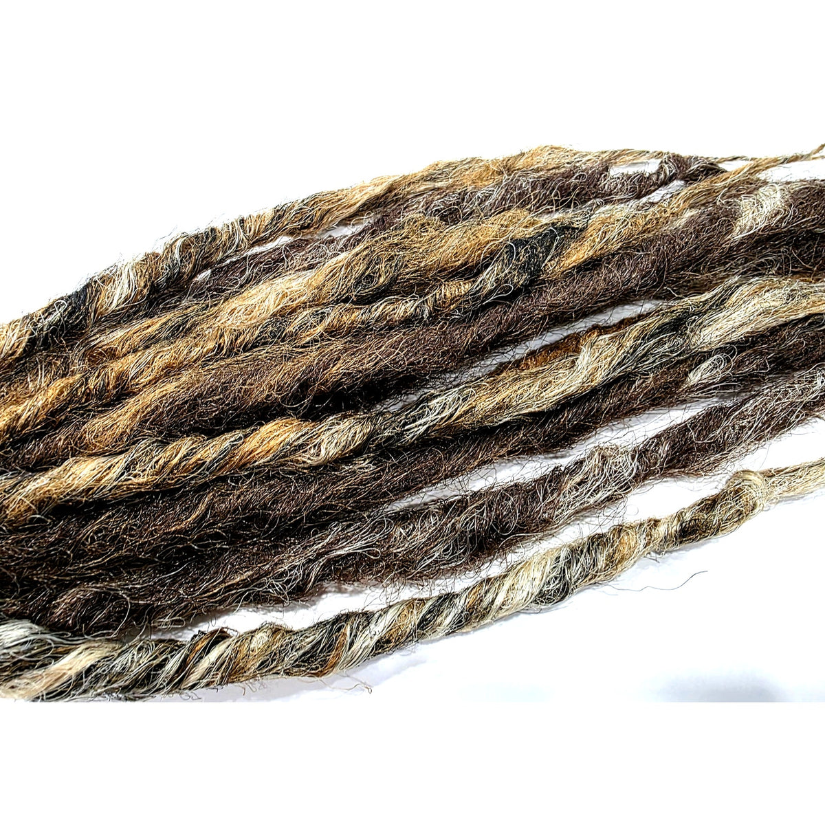 10 SE Single Ended Brown Blonde Natural Style Dreads Dreadlocks Hair Extensions