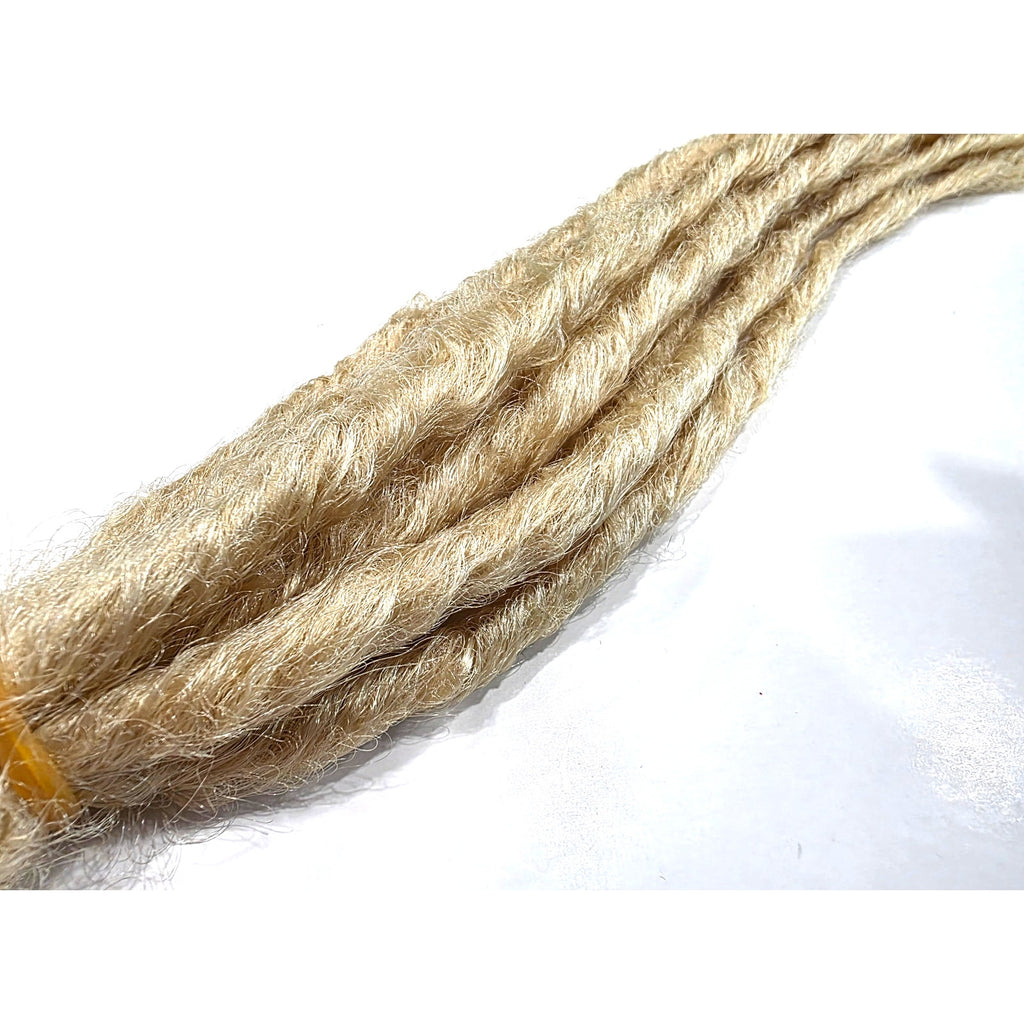 10 SE Single Ended Knotty Light Blonde Synthetic Dread Dreadlock Hair Extensions